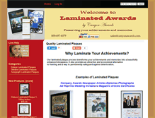 Tablet Screenshot of laminatedawards.com